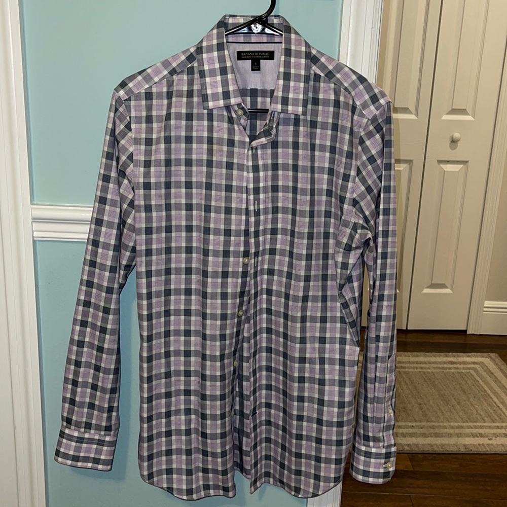 S Non Iron Slim Fit Banana Republic Dress Shirt